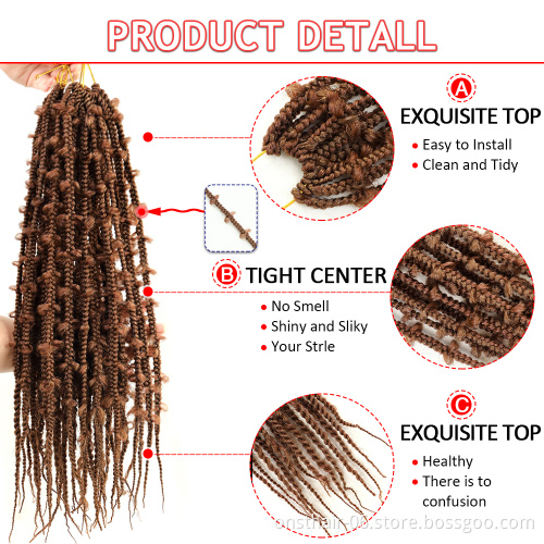 Long Color butterfly Locs  Hair Synthetic 22 inch Wavy Senegalese Twist Crochet Braid Extension For Black Women Braiding Hair